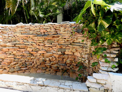 Water wall on the resort