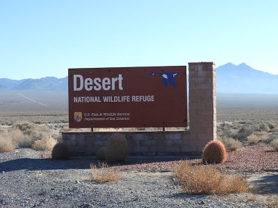Entrance to the Desert NWR at Corn Creek