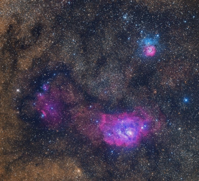 M 8 + M 20 + NGC 6559