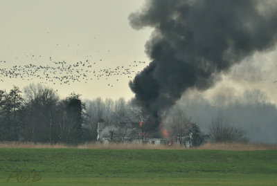 Brand in de polder, pillenfabriek (drugslab)