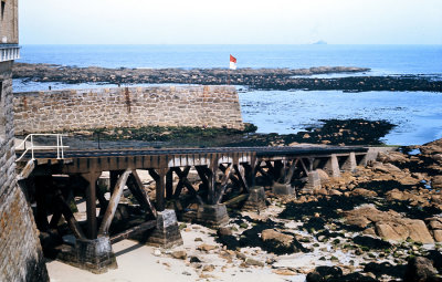 F13-03 1977 Life boat launch at Sennen, Cornwall
