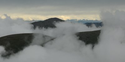 Chugach Mountains mired in clouds
