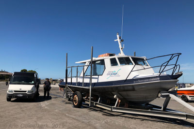 Our boat at Kaikoura from Albatross Encounters