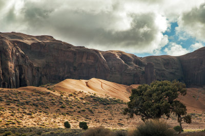 Sand Dunes And Storm Clouds -Monument Valley-The Navajo Nation, Arizona