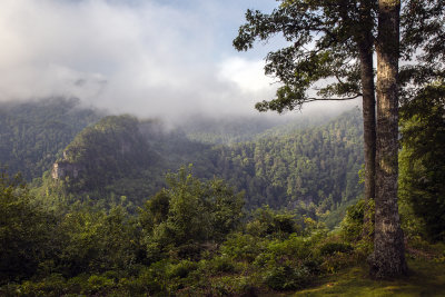 Low clouds and clearing fog: Breaks Interstate Park