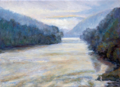 Early Morning Impressions On the New River Near Eggleston, Va --SOLD