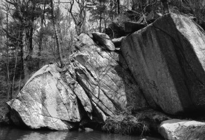 Sunlit Rocks At Smith Mountain Lake.jpg