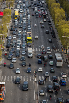 Evening Traffic from Arc de Triomphe