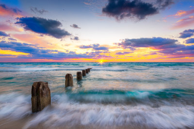 Morning sunrise shot at Miami Beach.