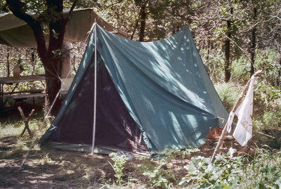 A properly setup tent