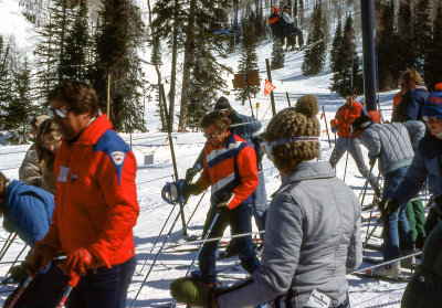 Dan in lift line