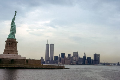 Statue of Liberty with NY skyline