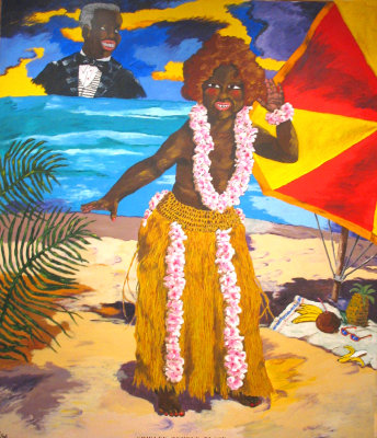 Shirley Temple Black (Aloha Shirley), 1980 - Robert Colescott - Honolulu Museum of Art