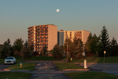 Moon just after sunrise 2019 September 15