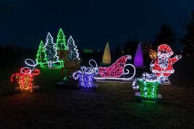 Christmas decorations in Jane Forrester Park