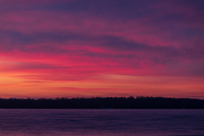 Purple sky across the Bay of Quinte 2019 December 25