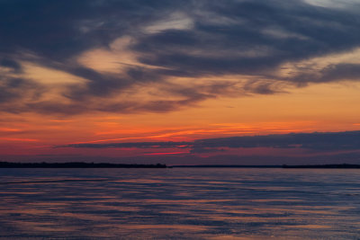 Looking down the Bay of Quinte before sunrise