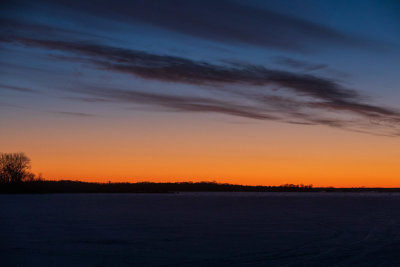 Looking down the Bay of Quinte before sunrise