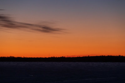 Looking down the Bay of Quinte before sunrise