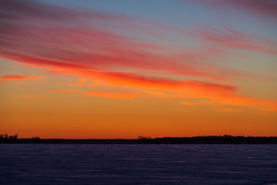 Looking down the Bay of Quinte before sunrise