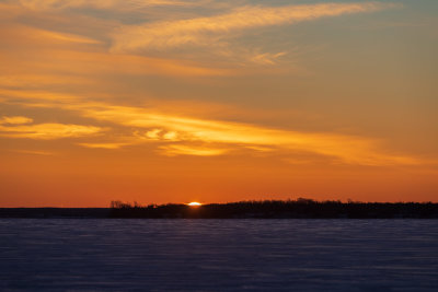 Sunrise across the Bay of Quinte 2021 January 24