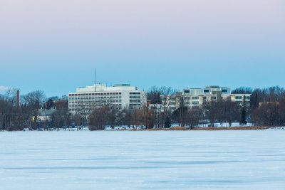 Belleville General Hospital from the Bay of Quinte