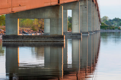 Norris Whitney Bridge at sunrise from Rossmore 2021 May 18