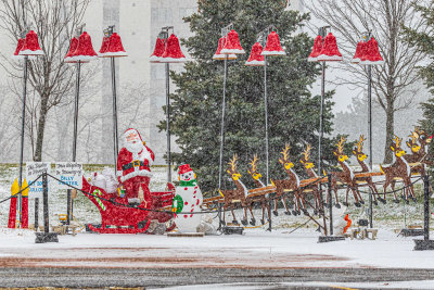 Festival of Lights Santa Claus and reindeer