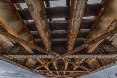 Underneath the Canadian Pacific Railway Bridge over the Moira River