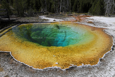 Yellowstone NP - Pools & springs of Upper Geyser Basin, Mornong Glory Pool, Daisy Geyser...
