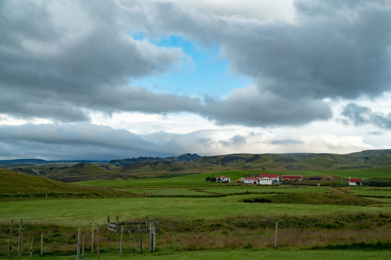 View from the Solheimahjaleiga Guesthouse