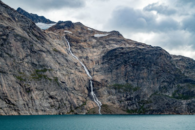Prins Christian Sund Glacier and Waterfall