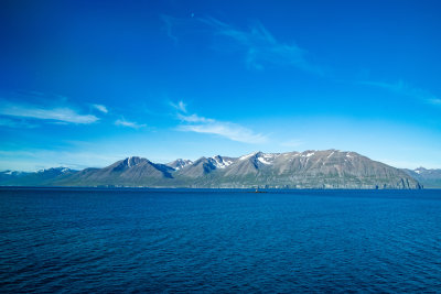 Sailing in to Akureyri
