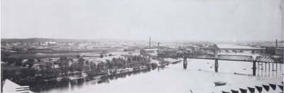 The B&L bridge across the Merrimack under construction