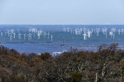 Wind Turbine farm and power towers