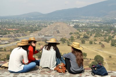 On top of the Pyramid of the Sun