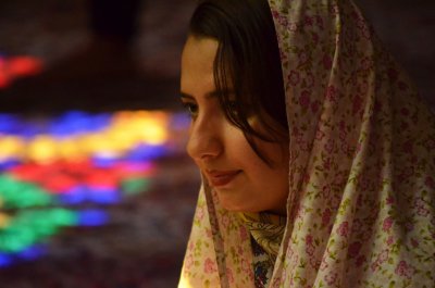 Girl In Nasir-ol-Molk Mosque - Shiraz