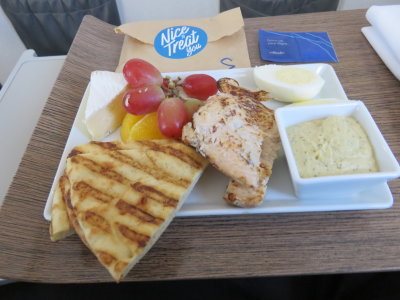 Alaska Airlines meal in first class Dallas Love Field to San Diego