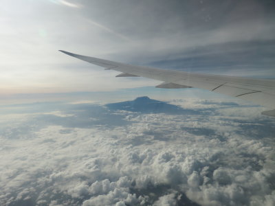 Mount Kilimanjaro from a Nairobi to Johannesburg flight