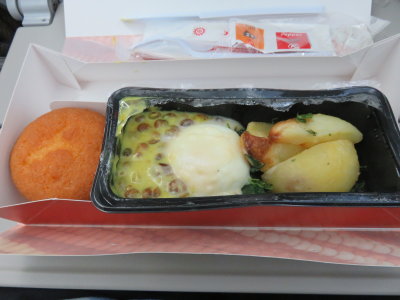 Kenya Airways lunch in economy Nairobi to Johannesburg