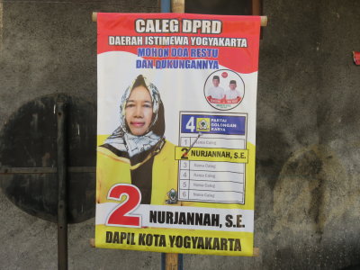 Yogyakarta election poster