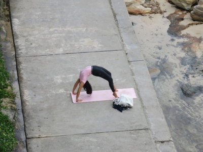 yoga at Bondi Beach