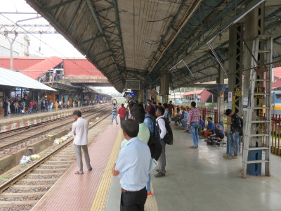 Mumbai suburban train station