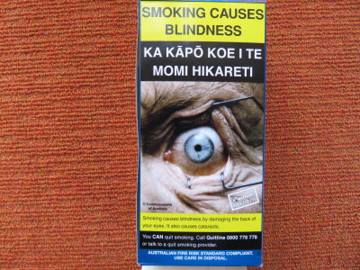 Australian Winfield Blue cigarette carton packaging