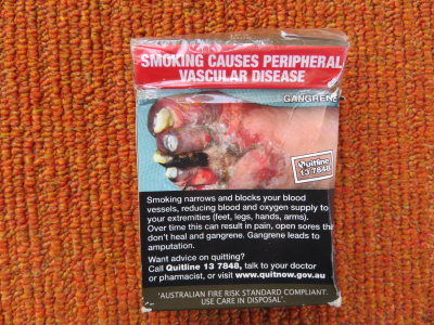 Australian JPS Blue cigarette packet