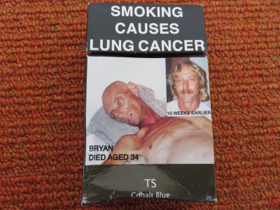 Australian Cobalt Blue cigarette packet front