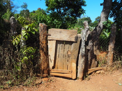 Village gate, near Dalaba, Guinea