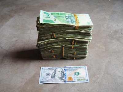 $100 US in Zimbabwe bond