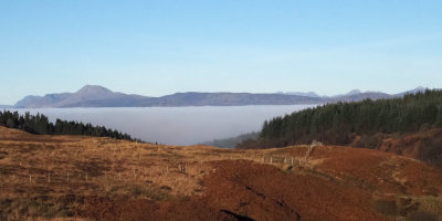 Fog filling the Loch Lomond basin