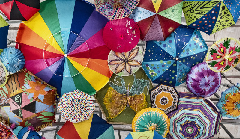 Hanging Umbrellas